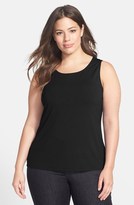 Thumbnail for your product : Eileen Fisher Jewel Neck Shell (Plus Size)