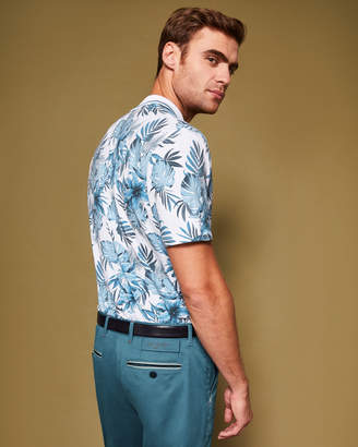 Ted Baker COURSE Floral print polo shirt