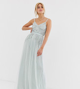 Thumbnail for your product : Maya Tall plunge front embellished cami strap maxi dress in ice blue