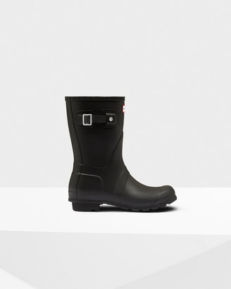 black hunter boots with socks