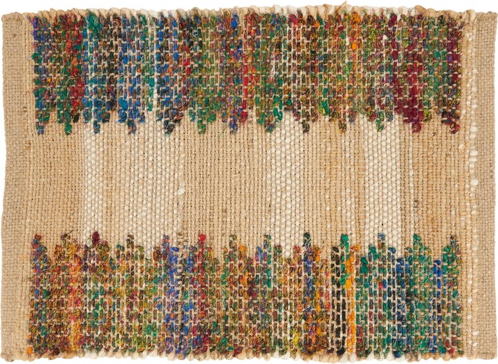 Saro Lifestyle Rainbow Rhythm Banded Placemat Set of 4 14\