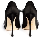 Thumbnail for your product : Sergio Rossi Strass pavé foldover flap satin pumps