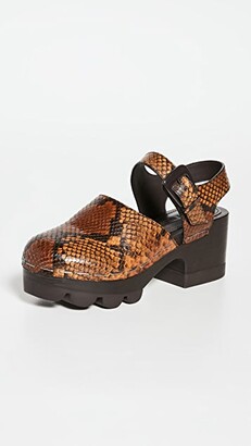 tory burch cow print clogs