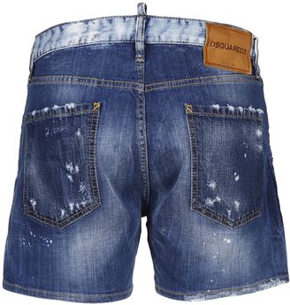 DSQUARED2 Distressed Wide Leg Shorts