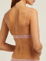 Thumbnail for your product : Stella McCartney Rose Romancing Lace Covered Silk Crepe Bra - Womens - Light Pink