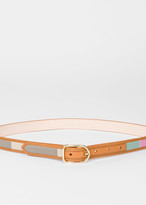 Thumbnail for your product : Paul Smith Women's Stripe-Jacquard Leather Belt