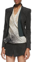 Thumbnail for your product : Halston Ultrasuede Shawl-Collar Open Jacket