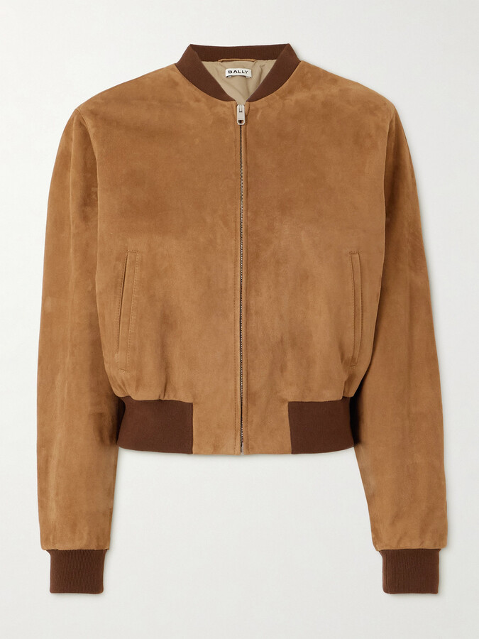 Bally Suede Bomber Jacket - Brown