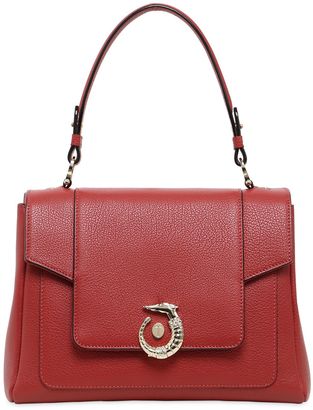 Trussardi Lovy Grained Leather Top Handle Bag