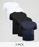 Thumbnail for your product : Brave Soul 5 Pack T-Shirt