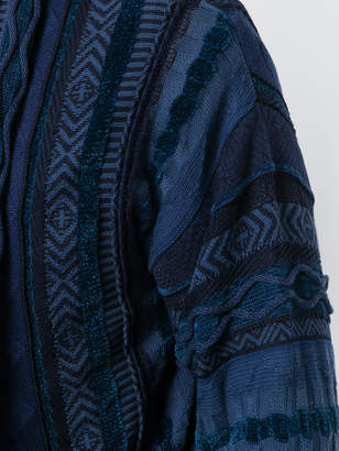 Laneus jacquard pattern knit cardigan