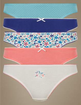 Marks and Spencer 5 Pack Cotton Rich Thong