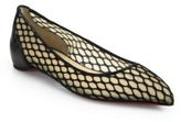 Thumbnail for your product : Christian Louboutin Pigalle Mesh & Leather Point-Toe Flats