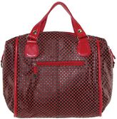 Thumbnail for your product : B-Collective by Buxton Embossed Checked Leather Satchel