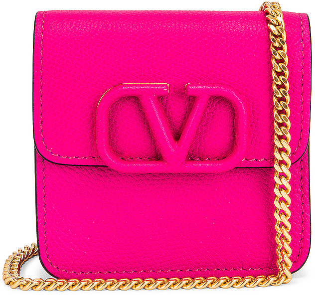 Valentino Garavani Small VSling Wallet on Chain Bag in Cyclamin Pink | FWRD  - ShopStyle