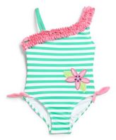 Thumbnail for your product : Hartstrings Toddler's & Little Girl's Striped One-Shoulder Swimsuit