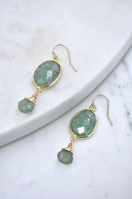 a_blonde_and_her_bag_jewelry Victoria Ojai Earring In Strawberry Quartz - Green