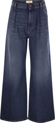 Weekend Max Mara Medina Logo Patch Wide Leg Jeans - ShopStyle