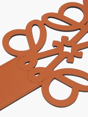 Loewe Anagram Cut-out Leather Belt - Tan
