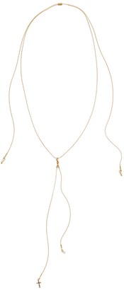 Stephan & Co Pave Charm Chain Y-Drop Necklace