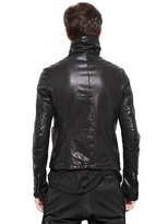 Thumbnail for your product : Julius Zip Collar Leather Jacket