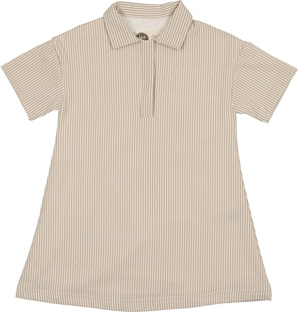 Manière Girls' Seersucker Short Sleeve Dress - Little Kid