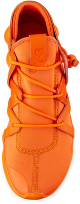 Y-3 Kyujo Men's Leather Low-Top Sneaker, Orange