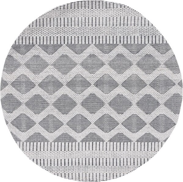 Safavieh VermontVRM152HandWovenAreaRug-Grey/Ivory-6'Round