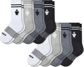 Bombas Youth Calf Sock 8-Pack - Solids Mix - Y - Cotton - ShopStyle