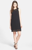 Thumbnail for your product : Kensie Sheer Inset Sleeveless Crepe Shift Dress
