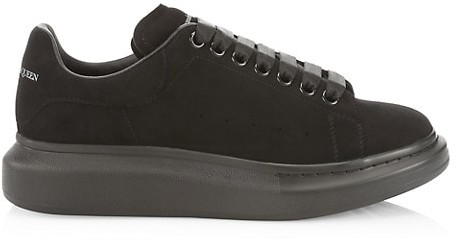 alexander mcqueen black velvet platform sneakers