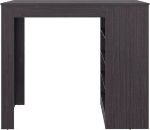 Latitude Run Wenge Kitchen Island with Open Storage