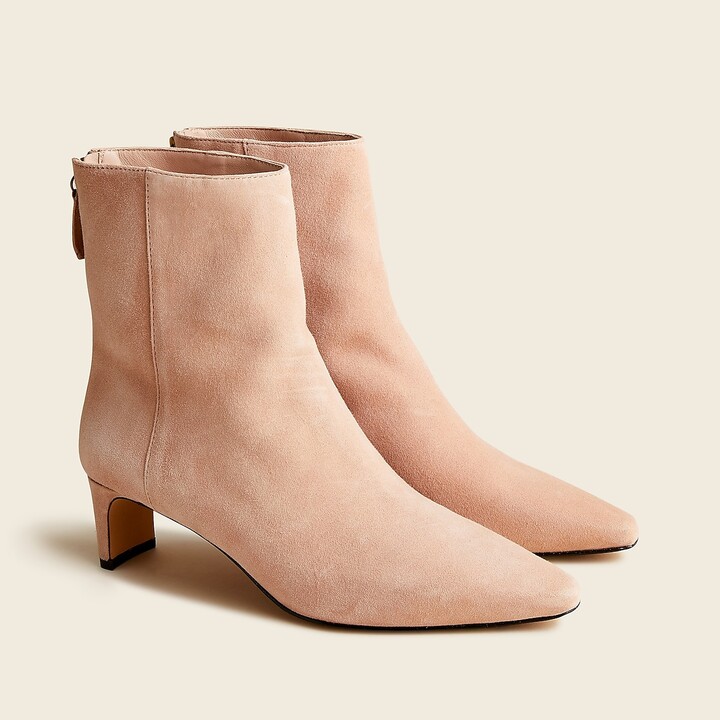 camel booties with heel