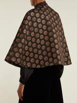 Thumbnail for your product : Gucci Floral And Logo-jacquard Cape - Womens - Black