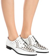 Thumbnail for your product : Prada Studded leather Derby shoes