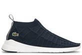 Thumbnail for your product : Lacoste Croc-Effect Stretch-Knit Sneakers