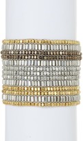 Thumbnail for your product : Stephan & Co Beaded Stretch Metal Bracelet