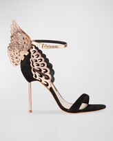 Thumbnail for your product : Sophia Webster Evangeline Angel Wing Sandals, Black/Rose Gold
