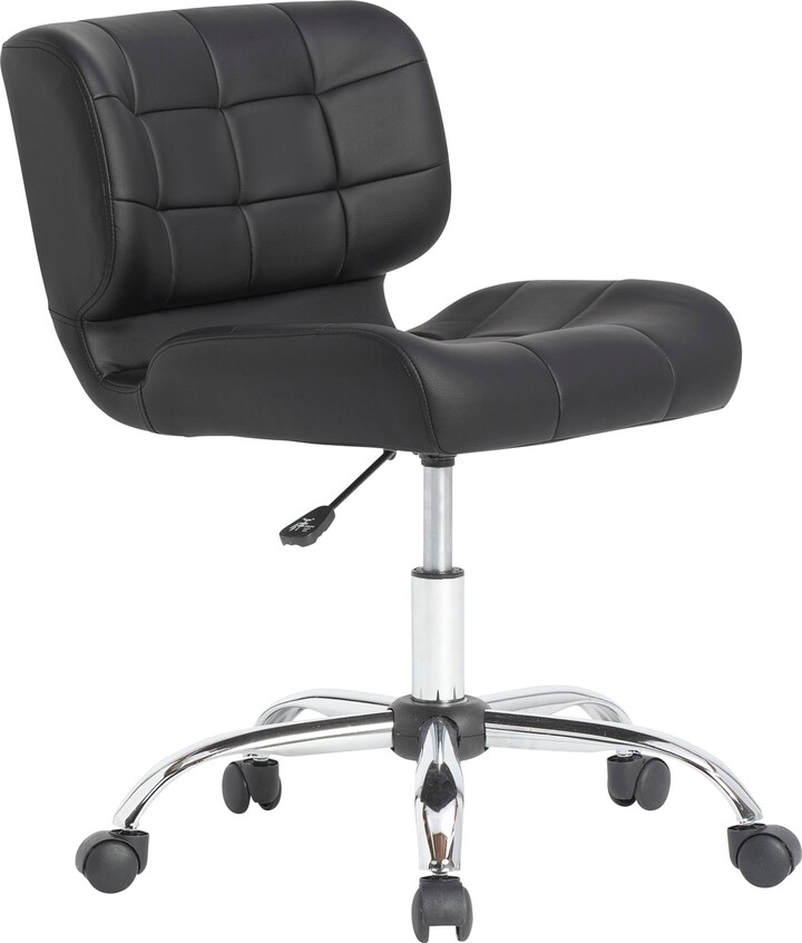 Atlas Black Faux Leather Adjustable Swivel Office Chair