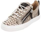 Thumbnail for your product : Giuseppe Zanotti Embossed Leather Low Top Sneakers