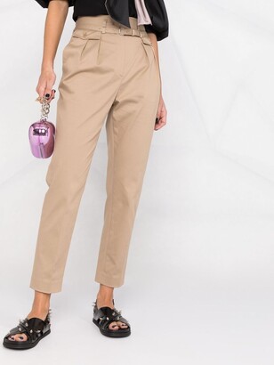 RED Valentino High-Waisted Gathered-Detail Trousers