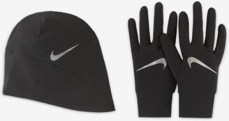 nike men's essential running hat and glove set