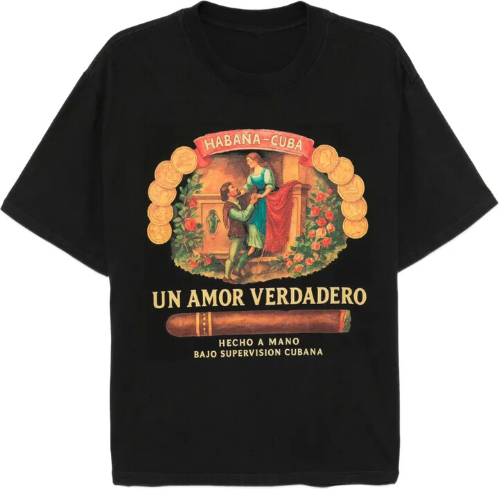 Melt graphic-print cotton T-shirt