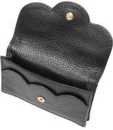 Thumbnail for your product : See by Chloe Polina Scalloped Textured-leather Cardholder - Black
