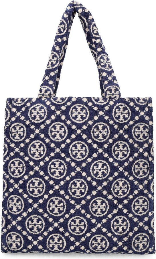 Logo Cotton Terry Tote Bag in Multicoloured - Tory Burch