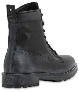 Diesel Lace-Up Leather Boots