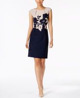 Thumbnail for your product : Connected Petite Belted Cap-Sleeve Sheath Dress