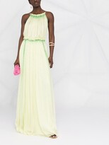 Thumbnail for your product : Alberta Ferretti Long Chiffon Halterneck Dress