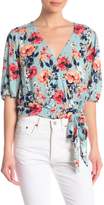 Thumbnail for your product : Socialite Floral Print Side Tie Blouse