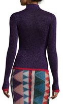 Thumbnail for your product : Missoni Fine Ribbed Lame Turtleneck Sweater